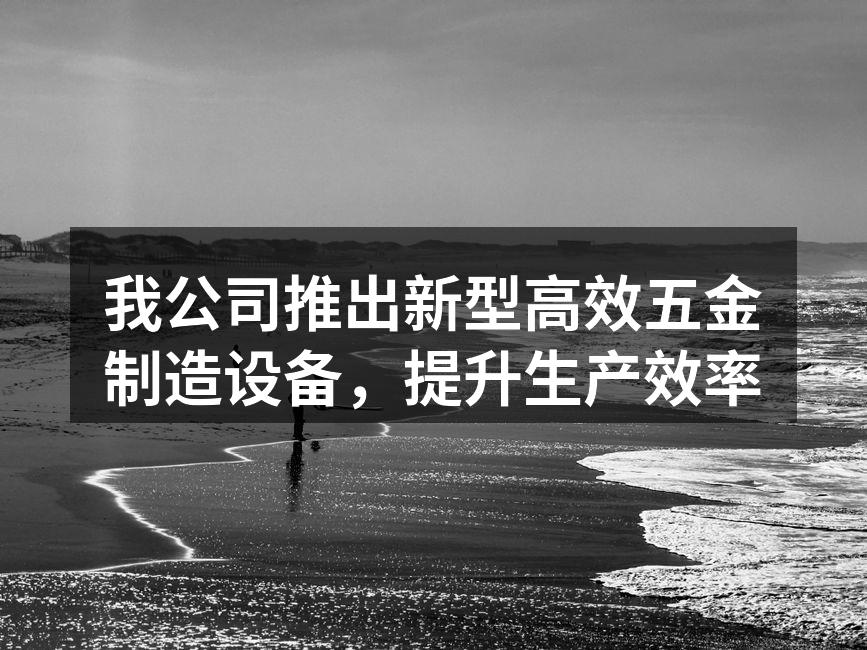 新型高效五金制造设备展示